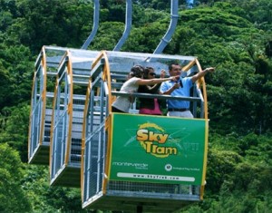 Sky tram at Arenal Volcano Costa Rica with Bill Beard;s